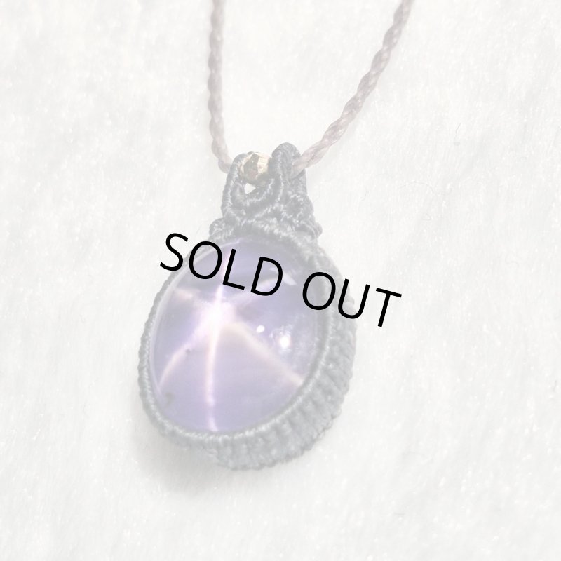 画像3: ☆1/01UP☆先生作品マイクロマクラメジュエリー：スタースターサファイヤ×超ハイクオリティムーンストーン：息づく鉱物（Living Mineral） (3)