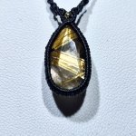 画像2: ☆01/01UP☆超ハイクオリティ：小粒世界一＊ブラジル産ゴールドルチルクォーツ！金の針金が水晶の中に：美しい金の結晶：運命線（うんめいせん） (2)