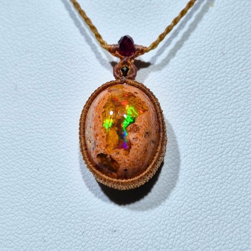 画像3: ☆01/01UP☆1世界最高品質のカンテラオパール全部出します：登場：マイクロマクラメ作品:虹色のきらきらがとまりません：メキシコオパールの奇跡：兆火（きざしび） (3)