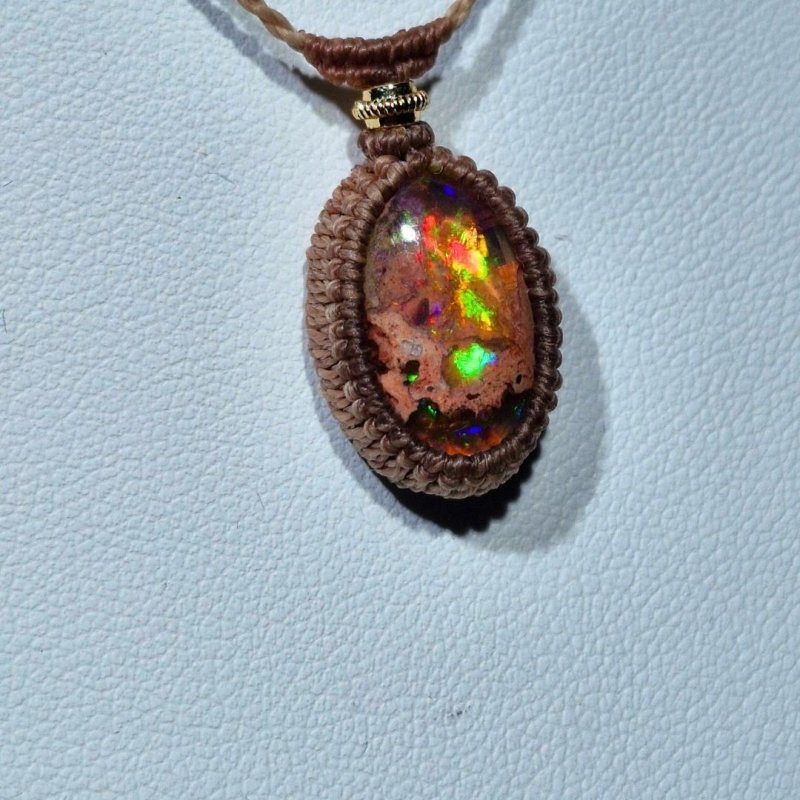 画像7: ☆01/01UP☆1世界最高品質のカンテラオパール全部出します：登場：マイクロマクラメ作品:虹色のきらきらがとまりません：メキシコオパールの奇跡：始原の灯（しげんのともしび） (7)