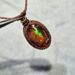 画像3: ☆01/01UP☆1世界最高品質のカンテラオパール全部出します：登場：マイクロマクラメ作品:虹色のきらきらがとまりません：メキシコオパールの奇跡：始原の灯（しげんのともしび） (3)