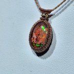 画像8: ☆01/01UP☆1世界最高品質のカンテラオパール全部出します：登場：マイクロマクラメ作品:虹色のきらきらがとまりません：メキシコオパールの奇跡：始原の灯（しげんのともしび） (8)