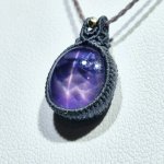 画像5: ☆1/01UP☆先生作品マイクロマクラメジュエリー：スタースターサファイヤ×超ハイクオリティムーンストーン：息づく鉱物（Living Mineral） (5)