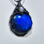 画像4: ☆01/01UP☆先生作品：ハクオリティラブラドライト：ラウンドカット：マイクロマクラメジュエリーシリーズ：満月の世界へ:神聖なる世界：Origin Drop（オリジン・ドロップ） (4)