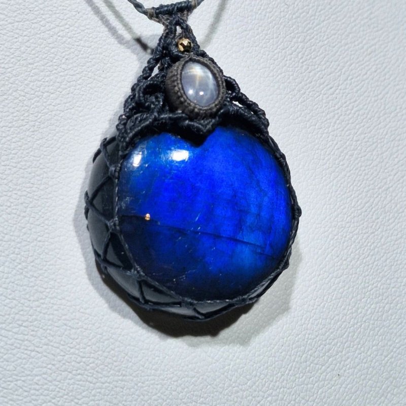 画像4: ☆01/01UP☆先生作品：ハクオリティラブラドライト：ラウンドカット：マイクロマクラメジュエリーシリーズ：満月の世界へ:神聖なる世界：Origin Drop（オリジン・ドロップ） (4)