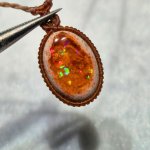 画像1: ☆01/01UP☆1世界最高品質のカンテラオパール全部出します：登場：マイクロマクラメ作品:虹色のきらきらがとまりません：メキシコオパールの奇跡：Rooted Light (1)