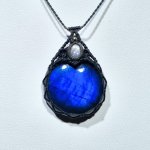 画像2: ☆01/01UP☆先生作品：ハクオリティラブラドライト：ラウンドカット：マイクロマクラメジュエリーシリーズ：満月の世界へ:神聖なる世界：Origin Drop（オリジン・ドロップ） (2)