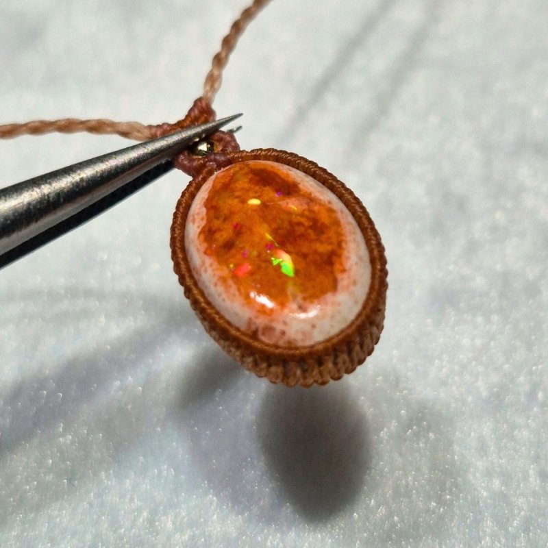 画像4: ☆01/01UP☆1世界最高品質のカンテラオパール全部出します：登場：マイクロマクラメ作品:虹色のきらきらがとまりません：メキシコオパールの奇跡：Rooted Light (4)