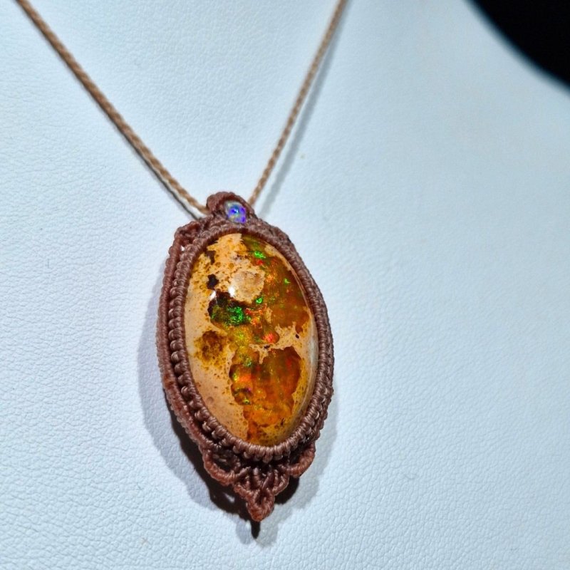 画像4: ☆01/01UP☆1世界最高品質のカンテラオパール全部出します：登場：マイクロマクラメ作品:虹色のきらきらがとまりません：メキシコオパールの奇跡：Inner Fire 2026 (4)