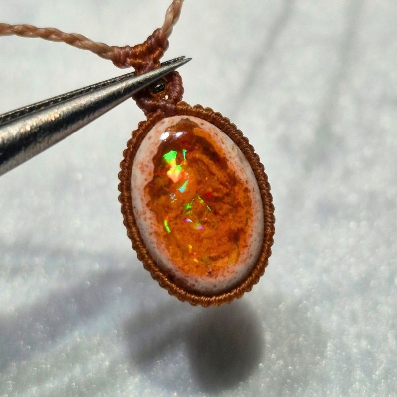 画像3: ☆01/01UP☆1世界最高品質のカンテラオパール全部出します：登場：マイクロマクラメ作品:虹色のきらきらがとまりません：メキシコオパールの奇跡：Rooted Light (3)