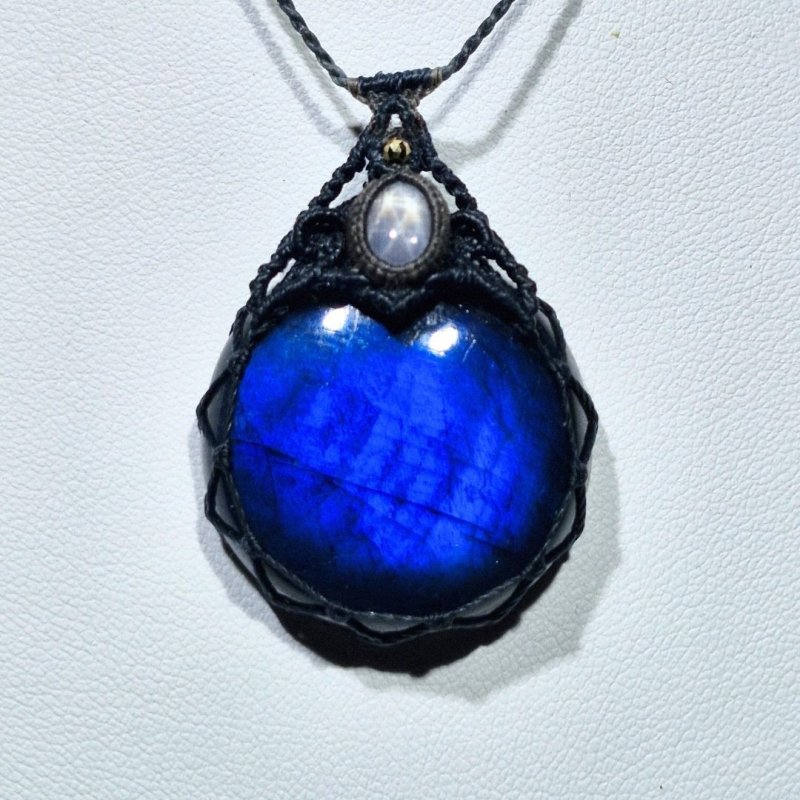 画像3: ☆01/01UP☆先生作品：ハクオリティラブラドライト：ラウンドカット：マイクロマクラメジュエリーシリーズ：満月の世界へ:神聖なる世界：Origin Drop（オリジン・ドロップ） (3)