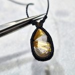 画像5: ☆01/01UP☆超ハイクオリティ：小粒世界一＊ブラジル産ゴールドルチルクォーツ！金の針金が水晶の中に：美しい金の結晶：運命線（うんめいせん） (5)