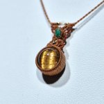 画像3: ☆01/01UP☆超ハイクオリティ：小粒世界一＊ブラジル産ゴールドルチルクォーツ！金の針金が水晶の中に：美しい金の結晶：First Ray (3)