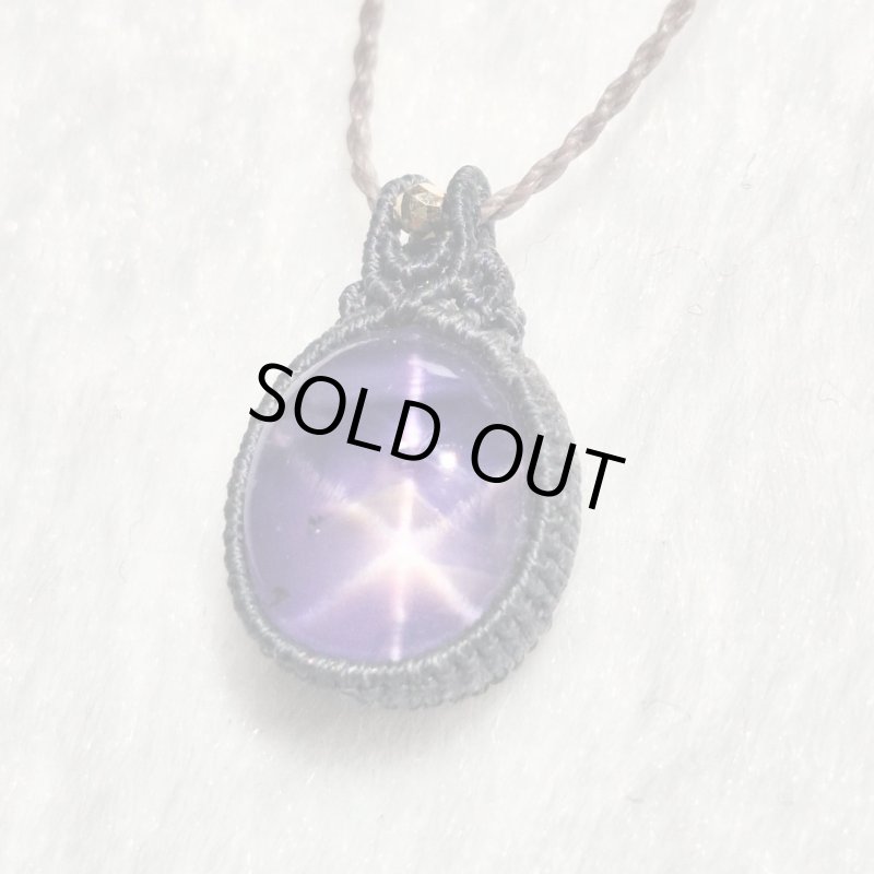 画像4: ☆1/01UP☆先生作品マイクロマクラメジュエリー：スタースターサファイヤ×超ハイクオリティムーンストーン：息づく鉱物（Living Mineral） (4)