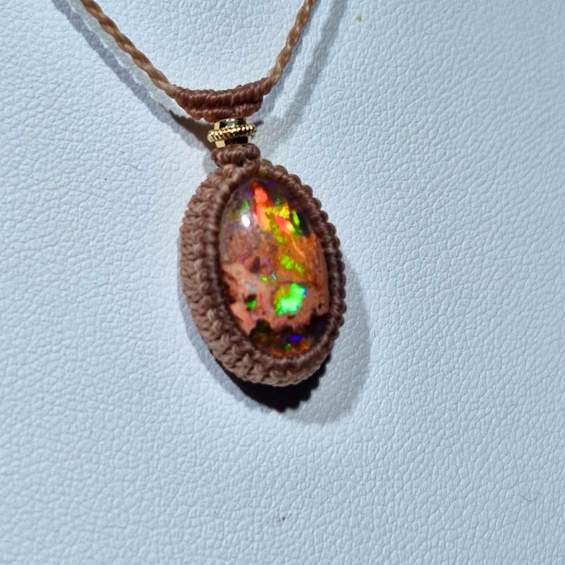 画像6: ☆01/01UP☆1世界最高品質のカンテラオパール全部出します：登場：マイクロマクラメ作品:虹色のきらきらがとまりません：メキシコオパールの奇跡：始原の灯（しげんのともしび） (6)