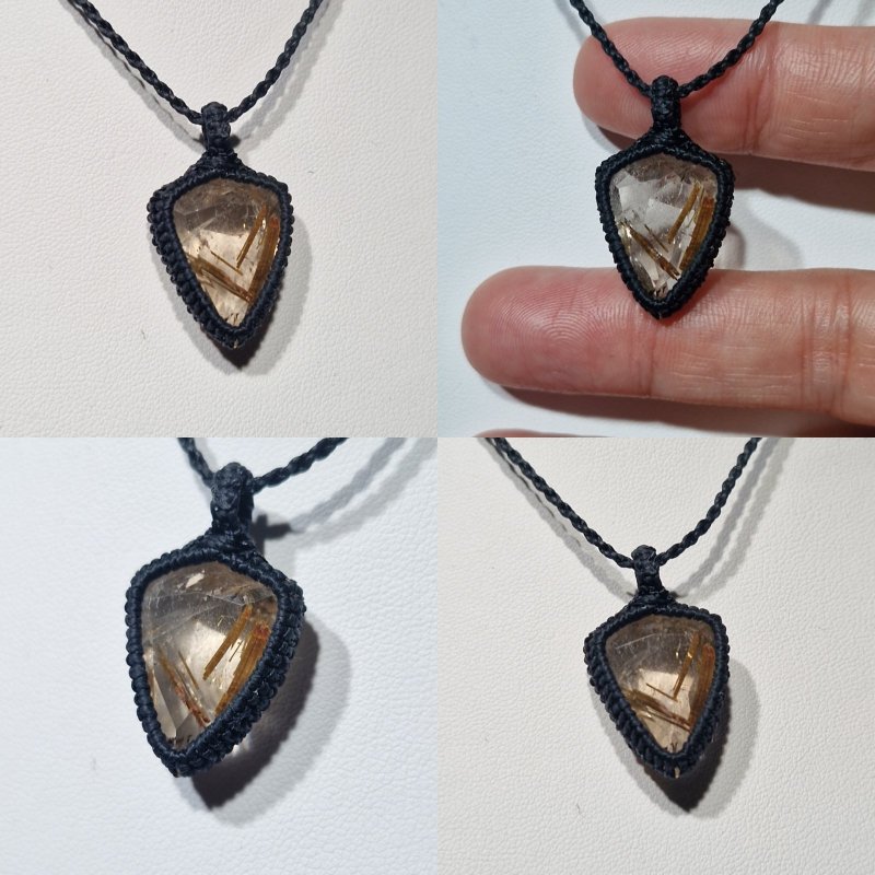 画像2: ファセットカット：ブラジル産ゴールドルチルクォーツ！金の針金が水晶の中に：美しい金の結晶：Golden Destiny（ゴールデン・デスティニー） (2)