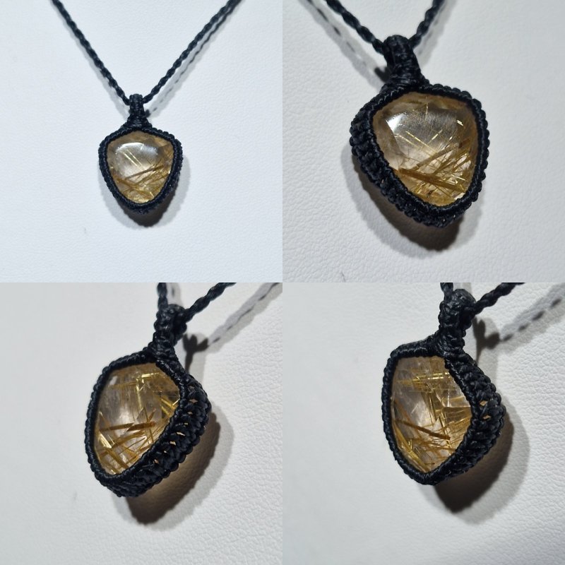 画像2: ファセット：ブラジル産ゴールドルチルクォーツ！金の針金が水晶の中に：美しい金の結晶：Golden Path（ゴールデン・パス） (2)
