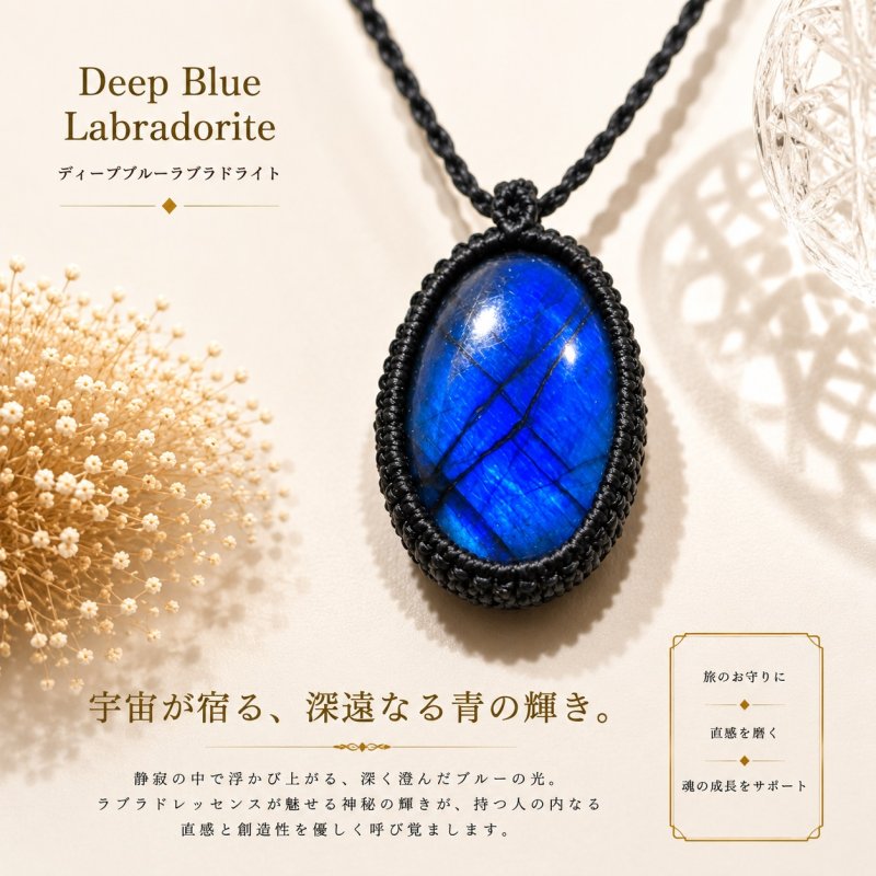 画像1: ☆☆☆レインボー＆ディープブルーラブラドライトシリーズ：美しい古代の記憶の残るハイクオリティ天然ラブラドライト：ネビュラブルー (1)