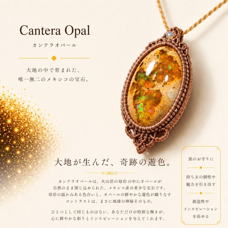 画像1: ☆01/01UP☆1世界最高品質のカンテラオパール全部出します：登場：マイクロマクラメ作品:虹色のきらきらがとまりません：メキシコオパールの奇跡：Inner Fire 2026 (1)