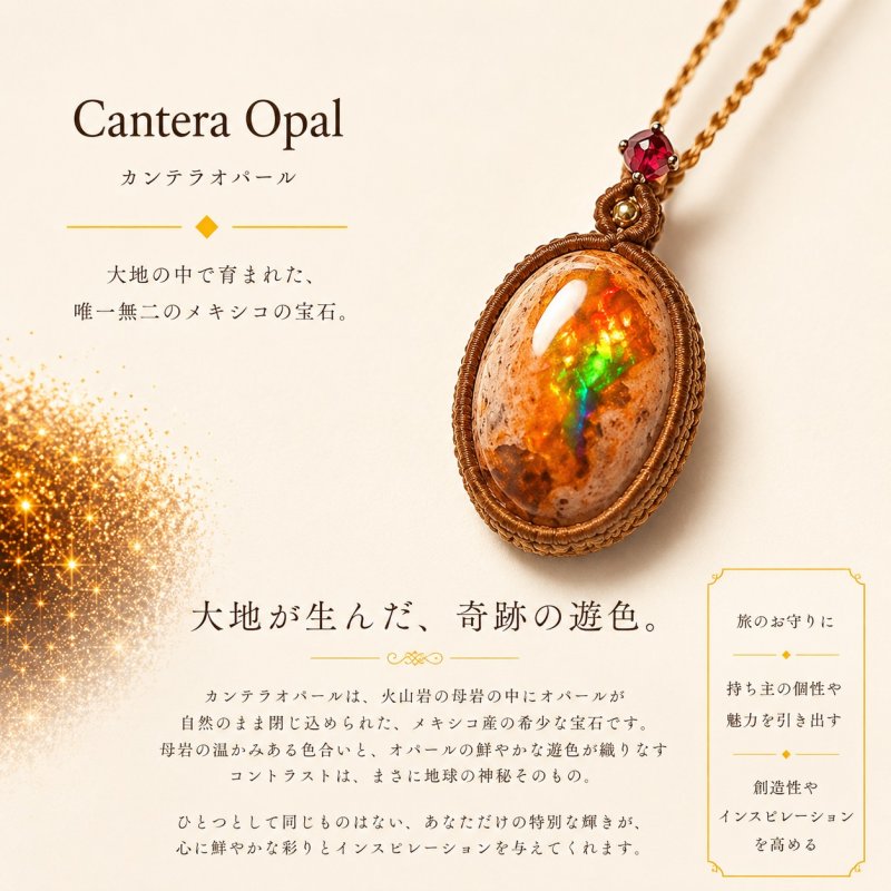 画像1: ☆01/01UP☆1世界最高品質のカンテラオパール全部出します：登場：マイクロマクラメ作品:虹色のきらきらがとまりません：メキシコオパールの奇跡：兆火（きざしび） (1)